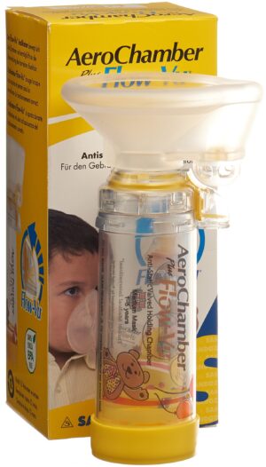 AEROCHAMBER PLUS Flow-Vu mit Maske (1-5 J) gelb