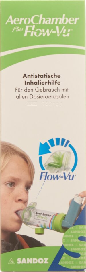 AEROCHAMBER PLUS Flow-Vu ohne Maske (5+ J) grün