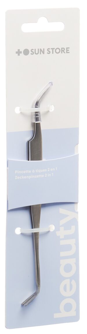 SUN STORE Beauty Zeckenpinzette Inox 2in1