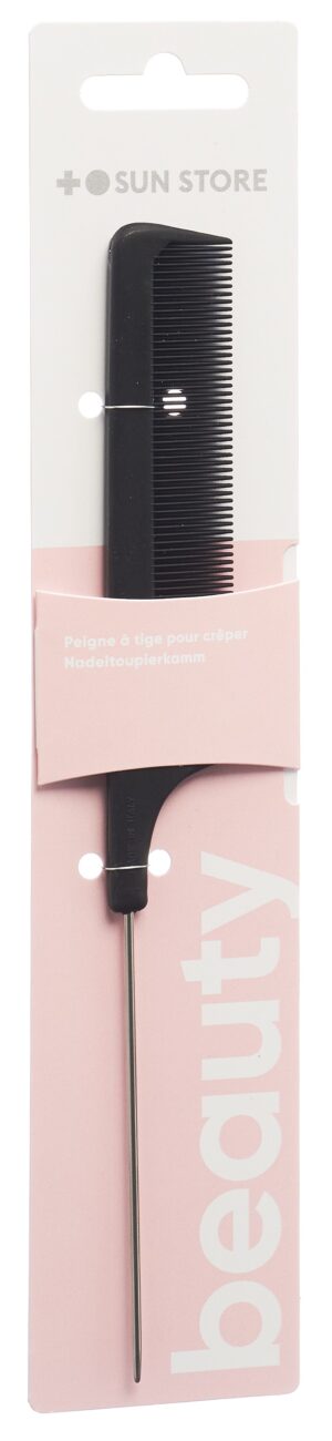 SUN STORE Beauty Nadeltoupierkamm Carbon 21cm schw