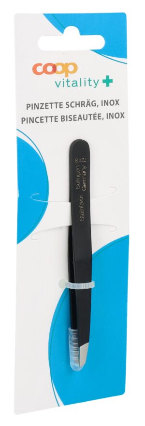 COOP VITALITY Pinzette schräg Inox schwarz matt