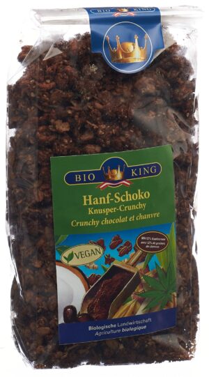 BIOKING Knusper Crunchy Hanf Schoko Bio 375 g