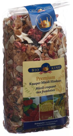 BIOKING Premium Knuspermüesli Himbeer BioBtl 375 g