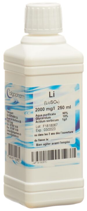 OLIGOPHARM Lithium Lös 2000 mg/l            250 ml