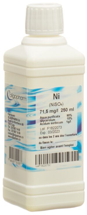 OLIGOPHARM Nickel Lös 71.500 mg/l           250 ml