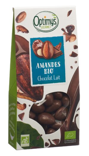OPTIMYS Genuss Mandeln Milchschokolade Bio   150 g