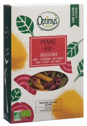 OPTIMYS Dreifarbige Mais-Penne Bio       Btl 250 g