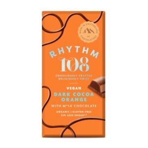 RHYTHM108 Milk Chocolate Dark Cocoa Oran 100 g