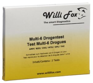 WILLI FOX Drogentest Multi 6 Drogen Urin     2 Stk