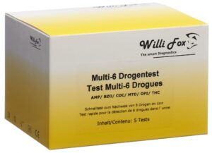 WILLI FOX Drogentest Multi 6 Drogen Urin 5 Stk