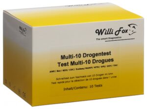 WILLI FOX Drogentest Multi 10 Drogen Urin   10 Stk