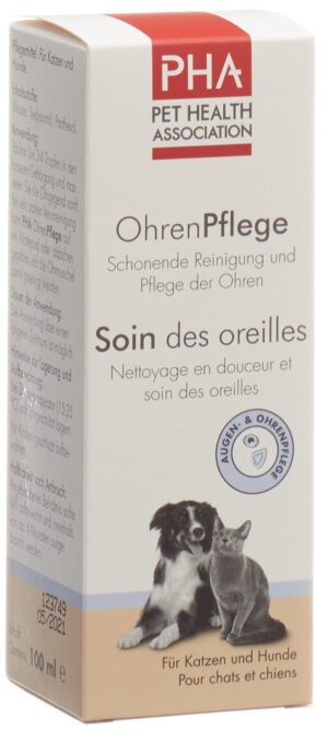 PHA OhrenPflege Tropfen f Hunde und Katzen  100 ml