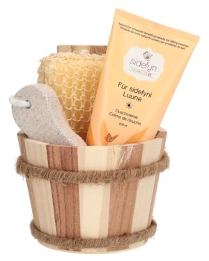 SIDEFYN Geschenkset Holzkübel Duschcr sidef Luune