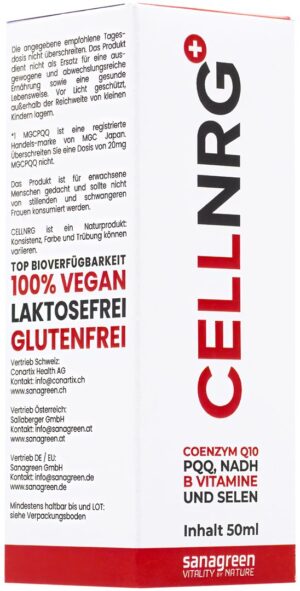 CELLNRG sanagreen mizell Q10 NADH PQQ Glasfl 50 ml