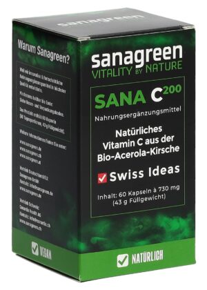 SANA C200 sanagreen Vitamin C Kaps AcerGlas 60 Stk
