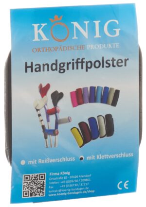 KONIG Griffpolster Krücken schw Klettversch 1 Paar