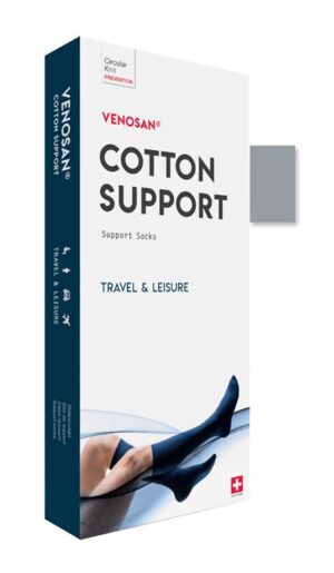 VENOSAN COTTON SUPPORT Socks A-D L silver 1 Paar