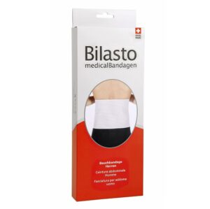 BILASTO Bauchbandage Herren XL weiss Klett