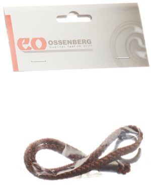 SAHAG Stockschlaufe Kordel braun mit Clip