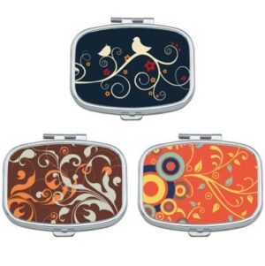 SAHAG Pillendose Fancy rechteckig 2 Fächer ass