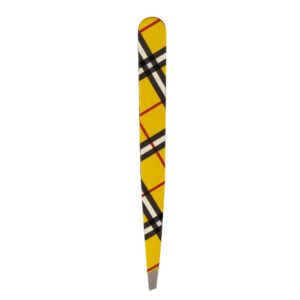 HAUSMANN Pinzette schraeg Karo Design gelb
