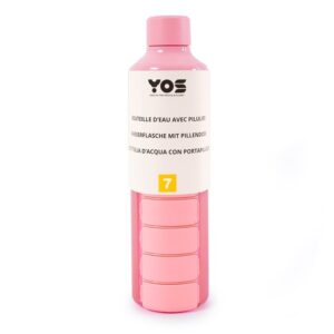 YOS Bottle Wochendispenser 375ml mit 7Faechern pink