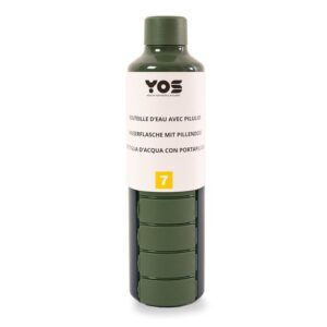 YOS Bottle Wochendispenser 375ml mit 7Faechern gruen