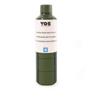 YOS Bottle Tagesdispenser 375ml mit 4Faechern gruen