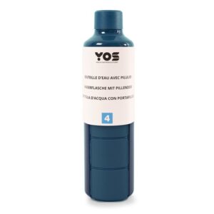 YOS Bottle Tagesdispenser 375ml mit 4Faechern blau