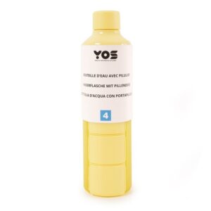 YOS Bottle Tagesdispenser 375ml mit 4Faechern gelb