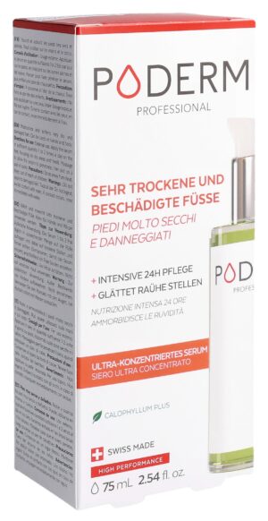 PODERM Serum sehr trock beschäd Füsse Glasfl 75 ml