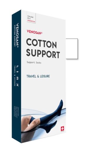 VENOSAN COTTON SUPPORT Socks A-D L white 1 Paar