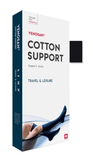 VENOSAN COTTON SUPPORT Socks A-D S black 1 Paar