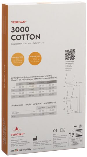 VENOSAN 3002 A-D KKL2 XL kurz ges beige 1 Paar
