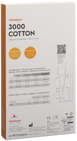 VENOSAN 3002 A-DH KKL2 S kurz off beige 1 Paar