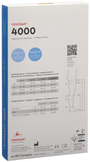 VENOSAN 4001 A-GH KKL1 M kurz offen sand 1 Paar