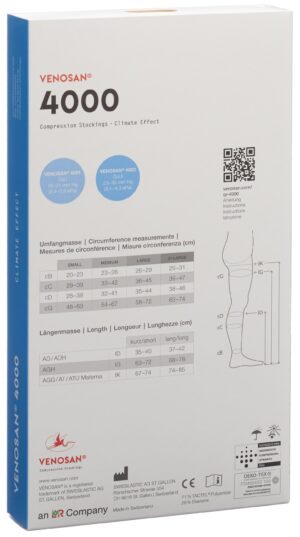 VENOSAN 4001 A-D KKL1 XL lang offen black 1 Paar