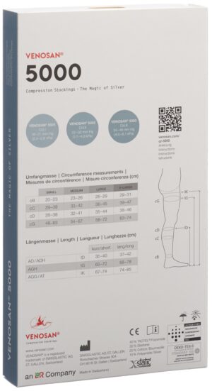 VENOSAN 5002 A-GH KKL2 XL kurz gesch Sand 1 Paar
