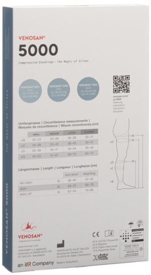 VENOSAN 5001 A-D KKL1 L kurz offen marokko 1 Paar