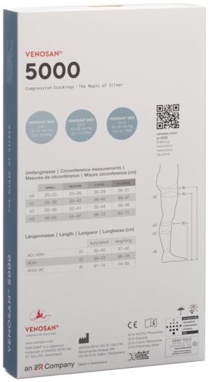 VENOSAN 5002 A-GHS KKL2 M kurz gesch marok 1 Paar