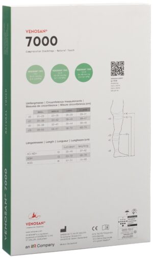 VENOSAN 7003 A-GH KKL3 XL kurz ges HR black 1 Paar