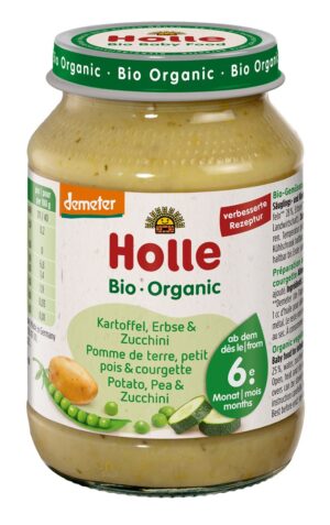 HOLLE Kartoffeln Erbsen und Zucchini    Glas 190 g