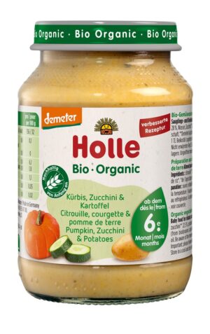 HOLLE Kürbis Zucchini & Kartoffel       Glas 190 g