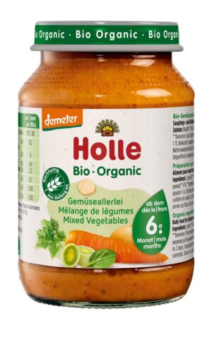 HOLLE Gemüseallerlei                    Glas 190 g