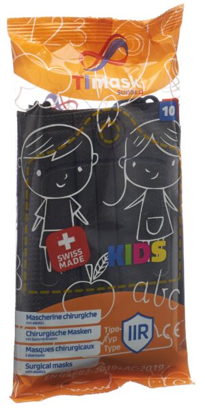 TIMASK Einweg-Medizinmas Typ IIR KIDS schw  10 Stk