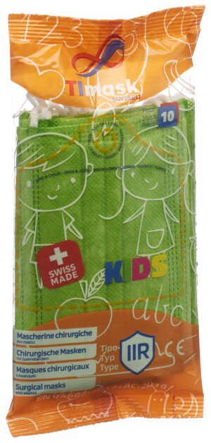 TIMASK Einweg-Medizinmas Typ IIR KIDS grün  10 Stk