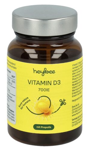 HEYBEE Vitamin D3 700 IE + Propolis Kaps Ds 60 Stk
