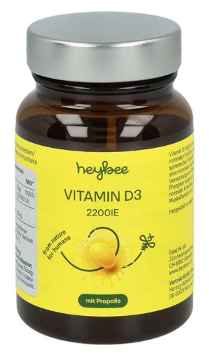HEYBEE Vitamin D3 2200 IE + Propolis KapsDs 60 Stk