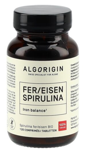 ALGORIGIN Eisen Spirulina Tabl Bio (Glasfl 120 Stk