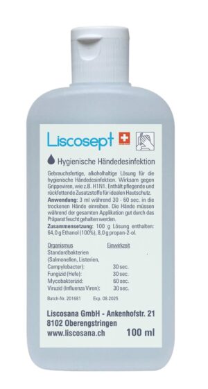 LISCOSEPT Haendedesinfektion Klappverschluss 100 ml